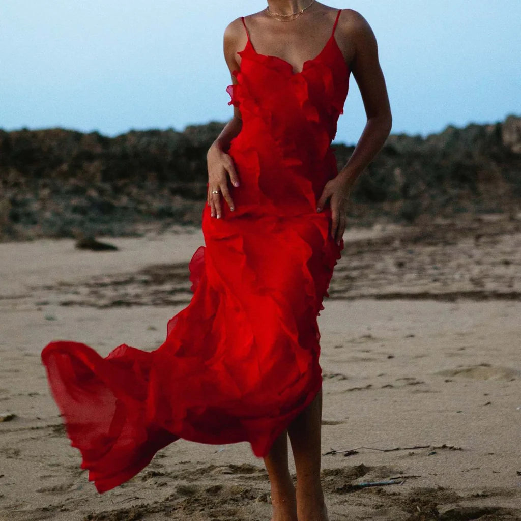 Claudia - Vestido con volantes