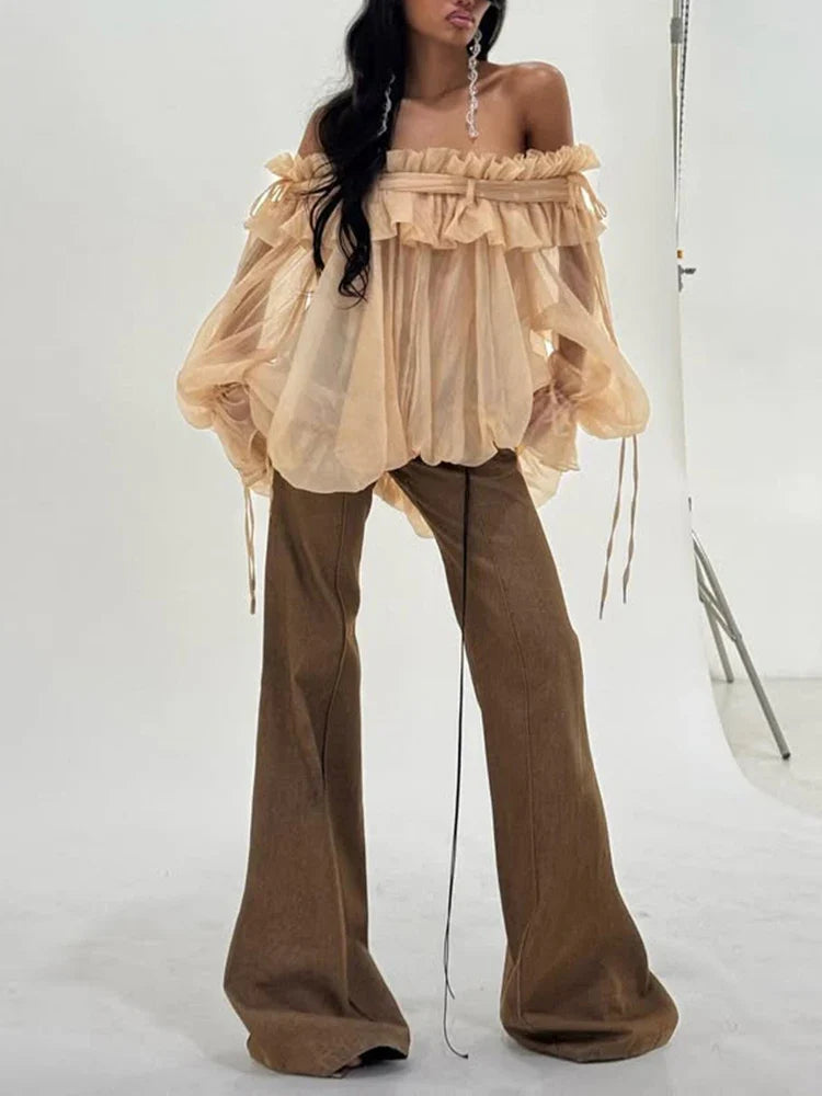 Mireia-Blusa holgada de estilo patchwork