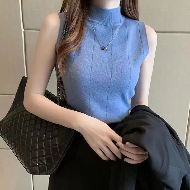 Victoria - Blusa lisa sin mangas