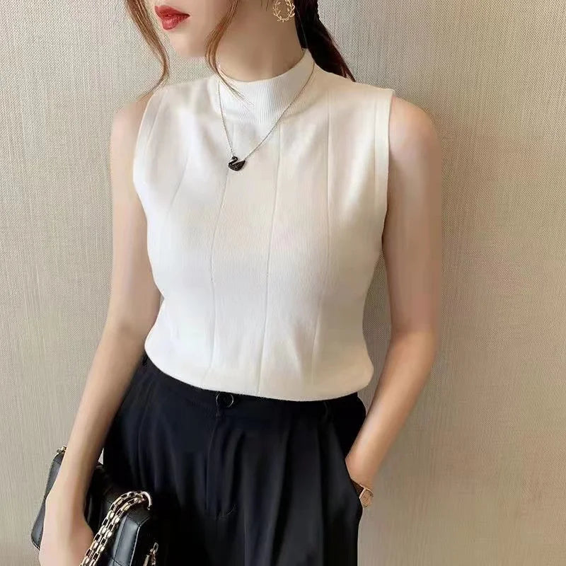 Victoria - Blusa lisa sin mangas