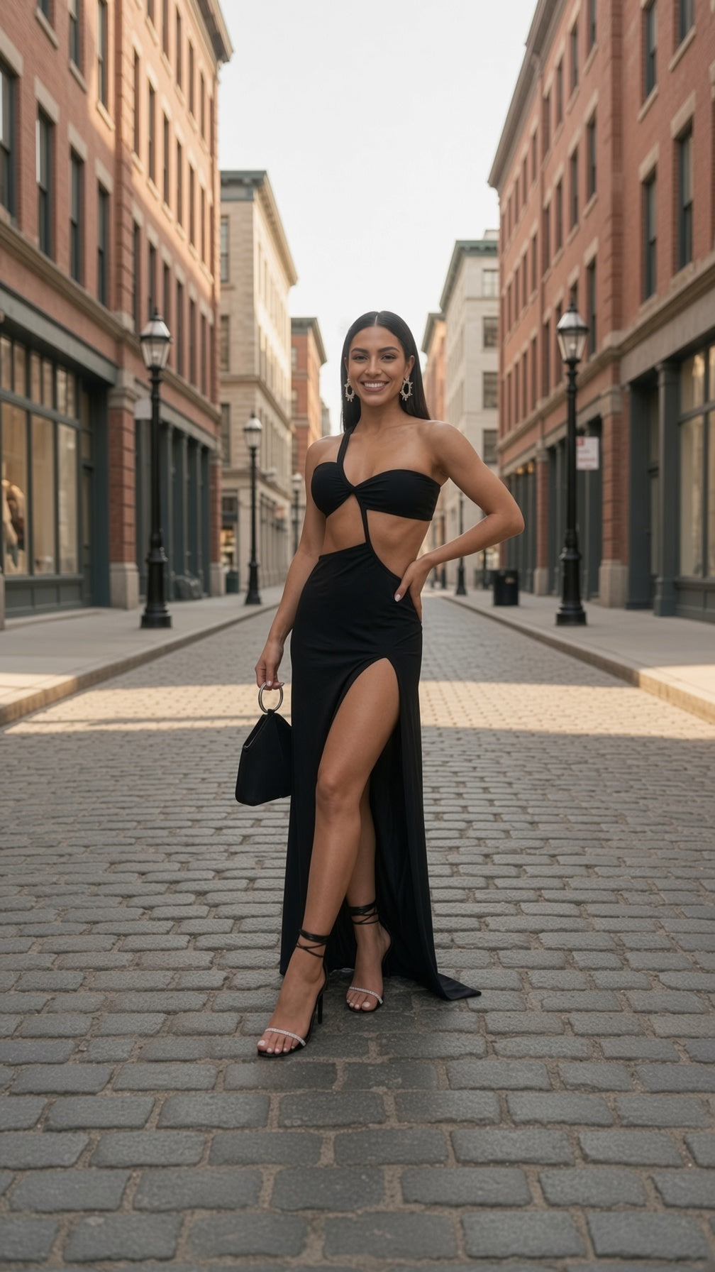 Adela-Vestido de corte irregular