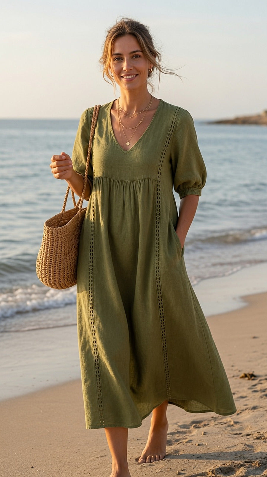 Sefi-Vestido midi de verano